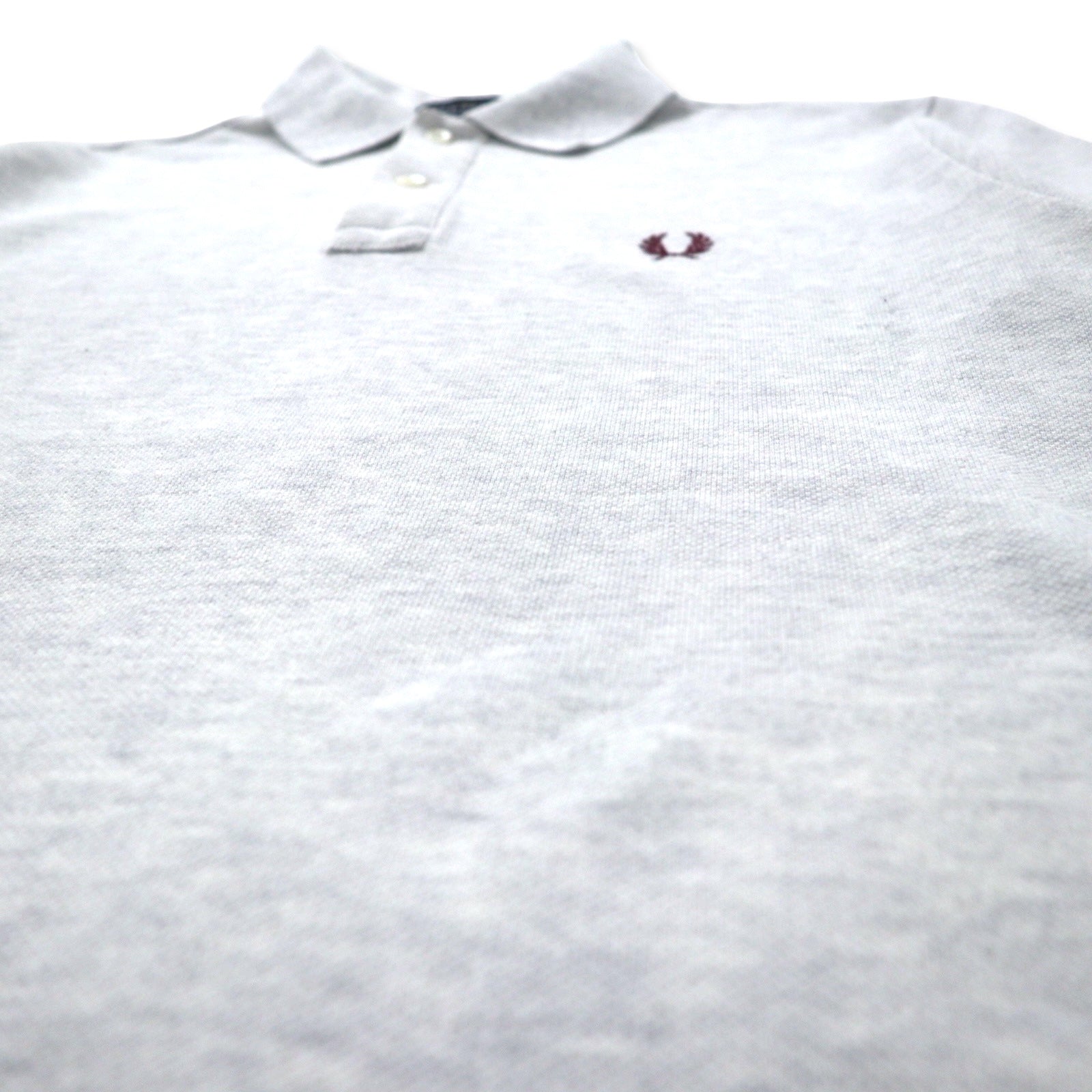 Polo FRED PERRY M grigio cotone logo ricamato made in Japan
