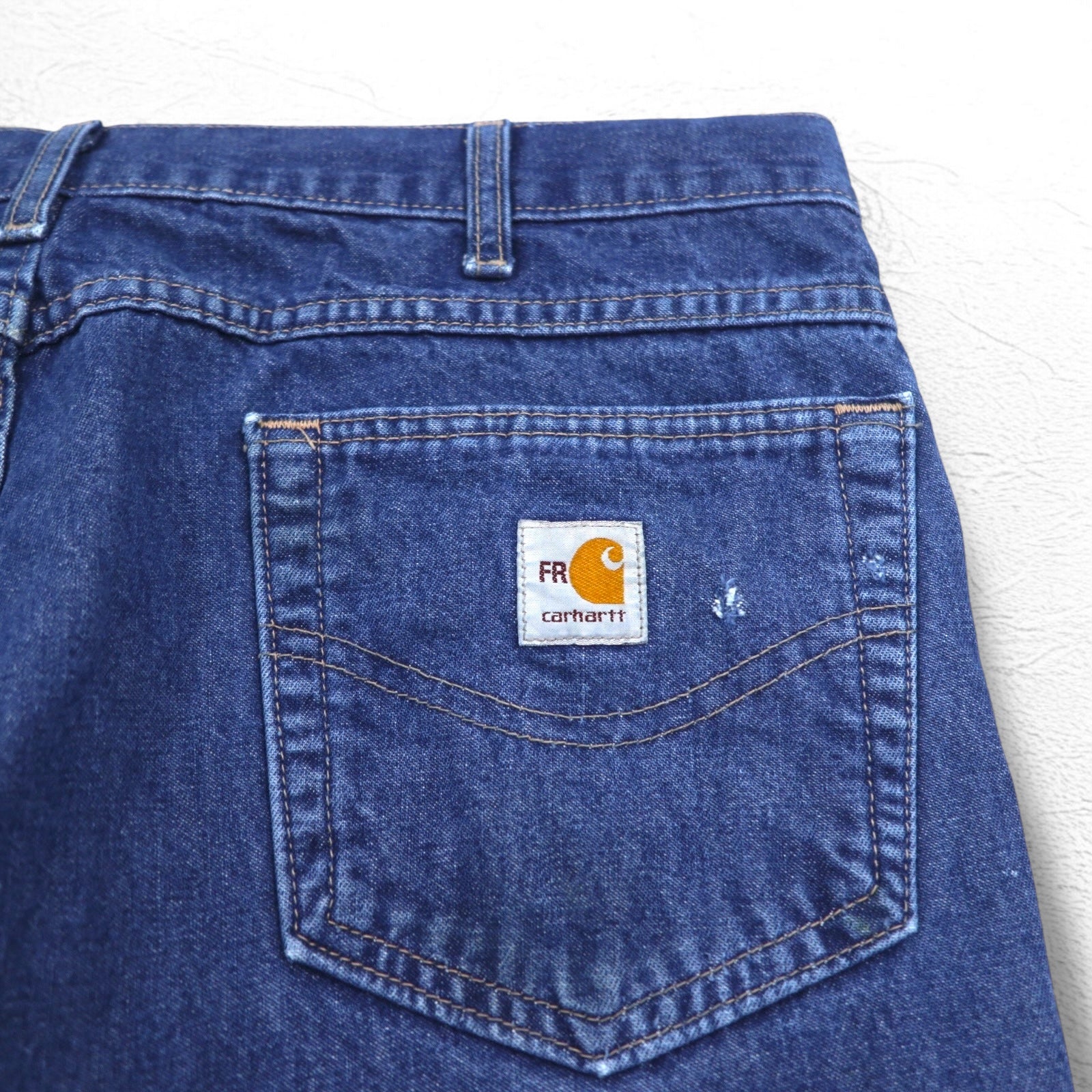 carhartt Made in USA FR Flame Resistant Jeans L Indigo Blue UFCW FRB100DNM