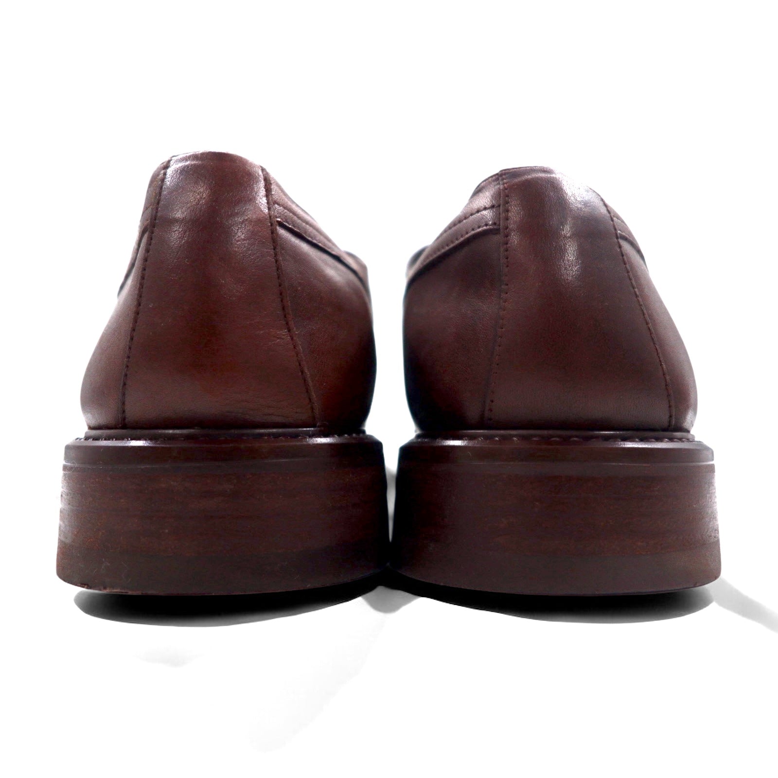 L.Lambetazzi Scarpe Derby U-Tip da uomo in pelle marrone, 27 cm, Made in Italy