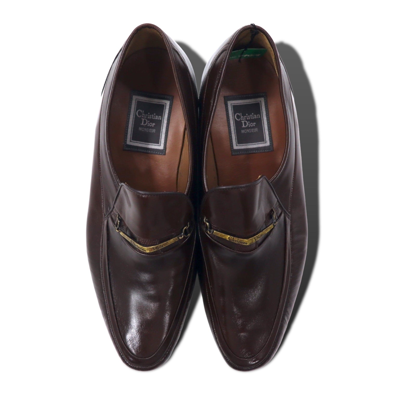 Christian Dior MONSIEUR Mocassini con morsetto vintage 25cm Marroni Pelle Lavorazione Blake Made in Japan Nuovo