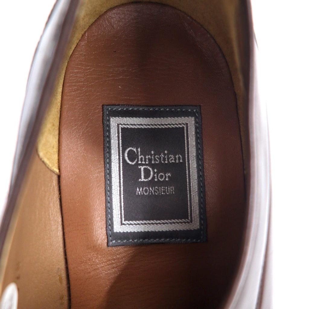 Christian Dior MONSIEUR Mocassini con morsetto vintage 25cm Marroni Pelle Lavorazione Blake Made in Japan Nuovo