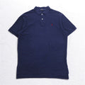 POLO RALPH LAUREN ポロシャツ L ネイビー コットン 鹿の子 スモールポニー刺繍