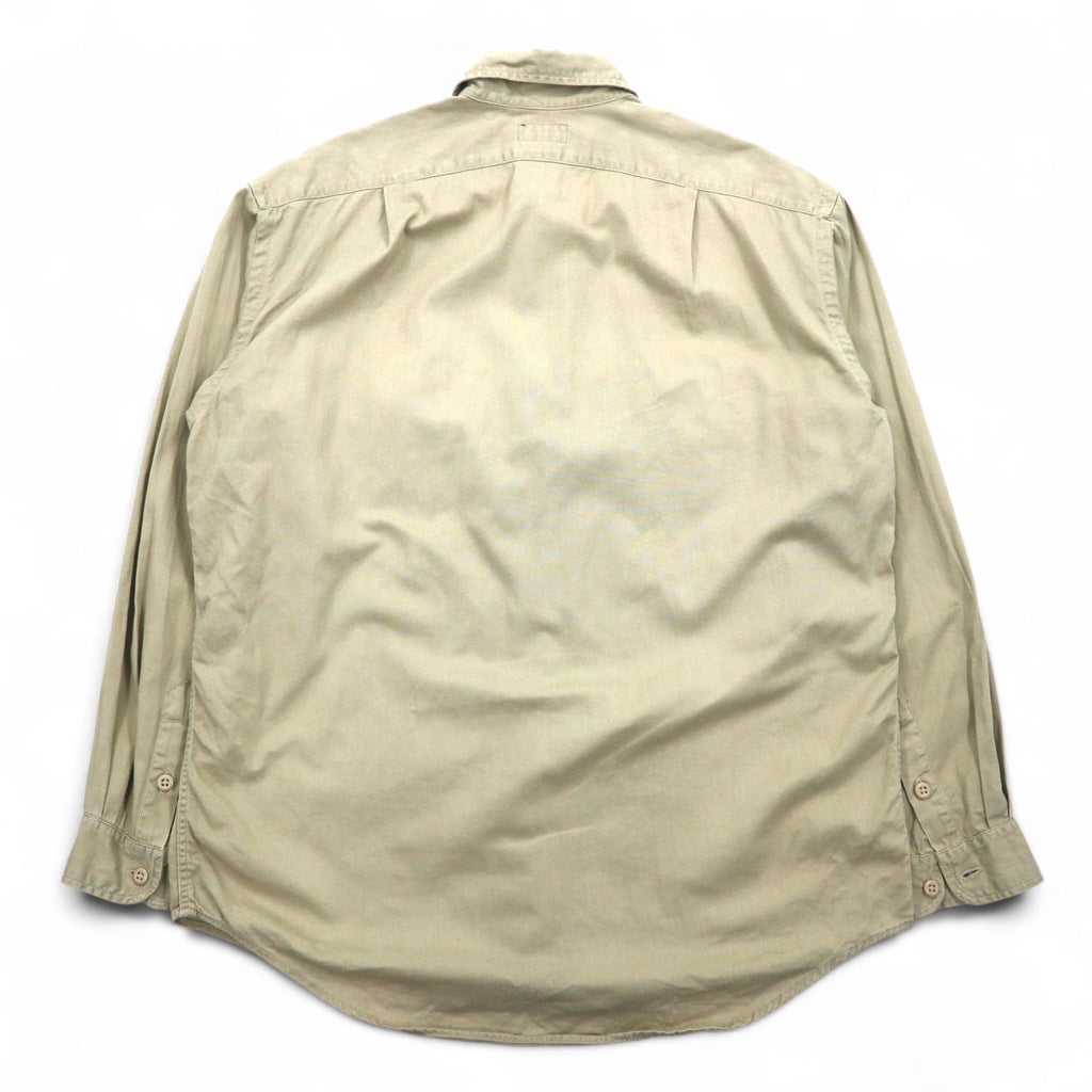 POLO JEANS CO. RALPH LAUREN anni '90 camicia da lavoro in twill Signature L beige taschino sul petto