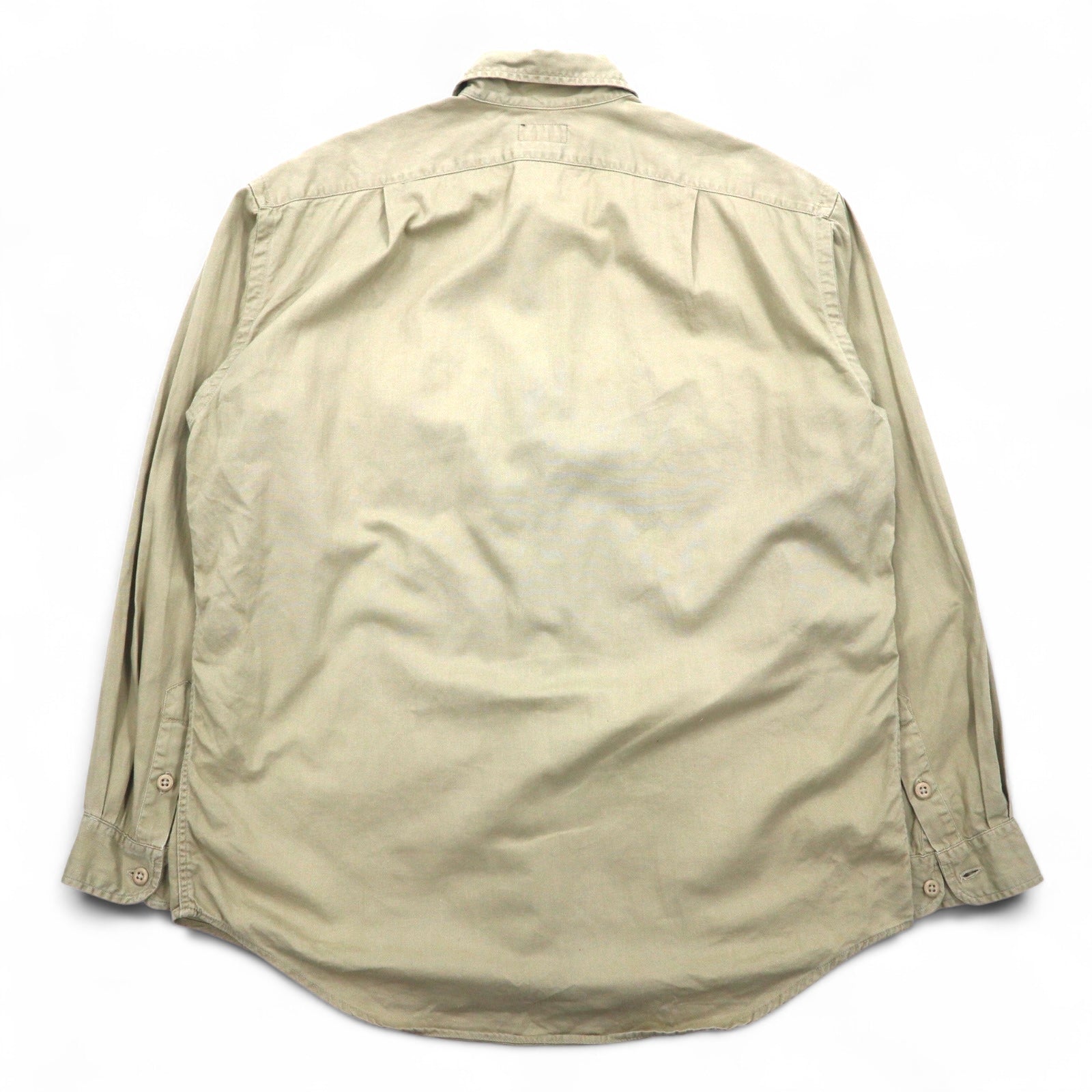 POLO JEANS CO. RALPH LAUREN anni '90 camicia da lavoro in twill Signature L beige taschino sul petto