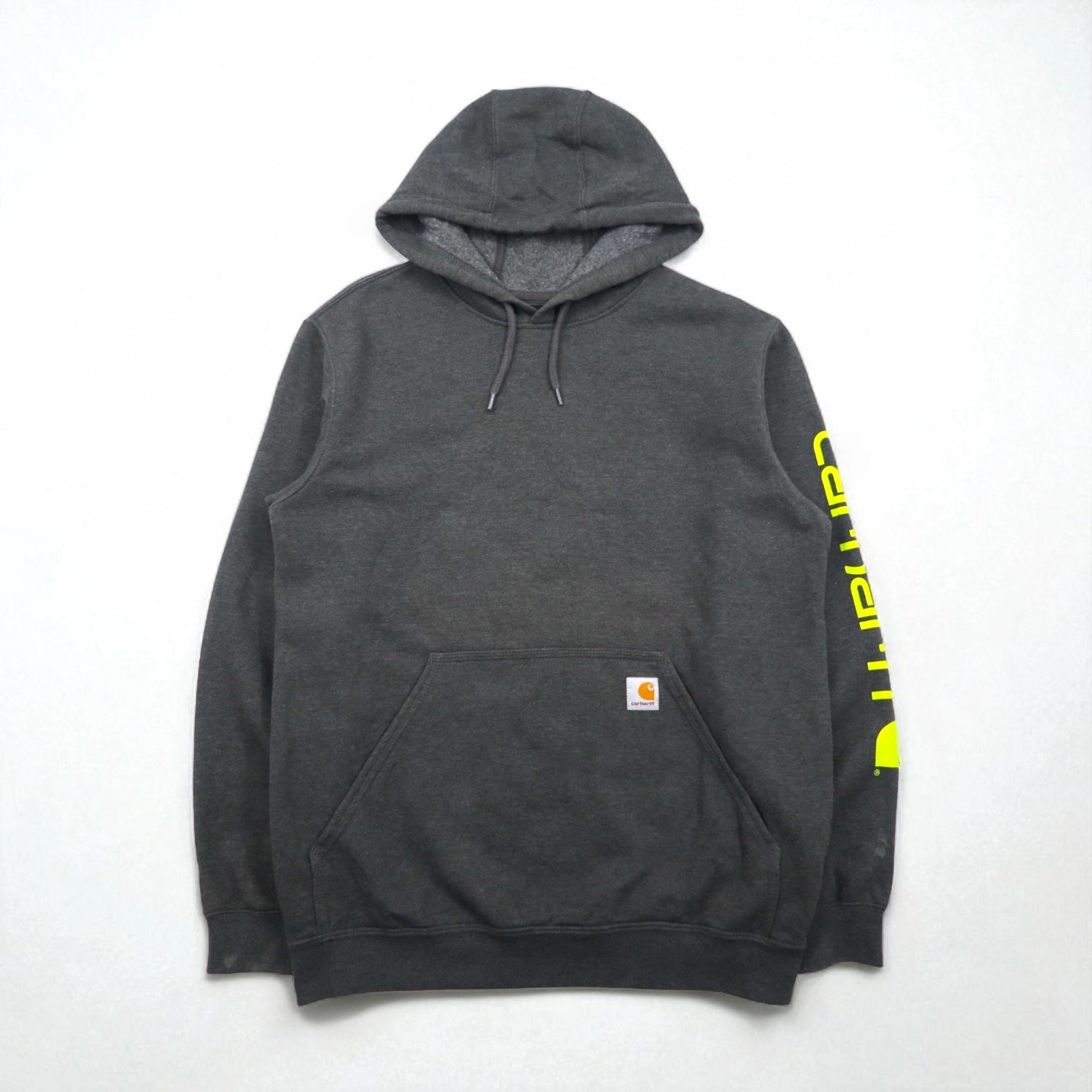 carhartt ルーズフィット ミッドウェイト ロゴ スリーブ フーディー パーカー Loose Fit Midweight M グレー 裏起毛 袖ロゴ K288 メキシコ製