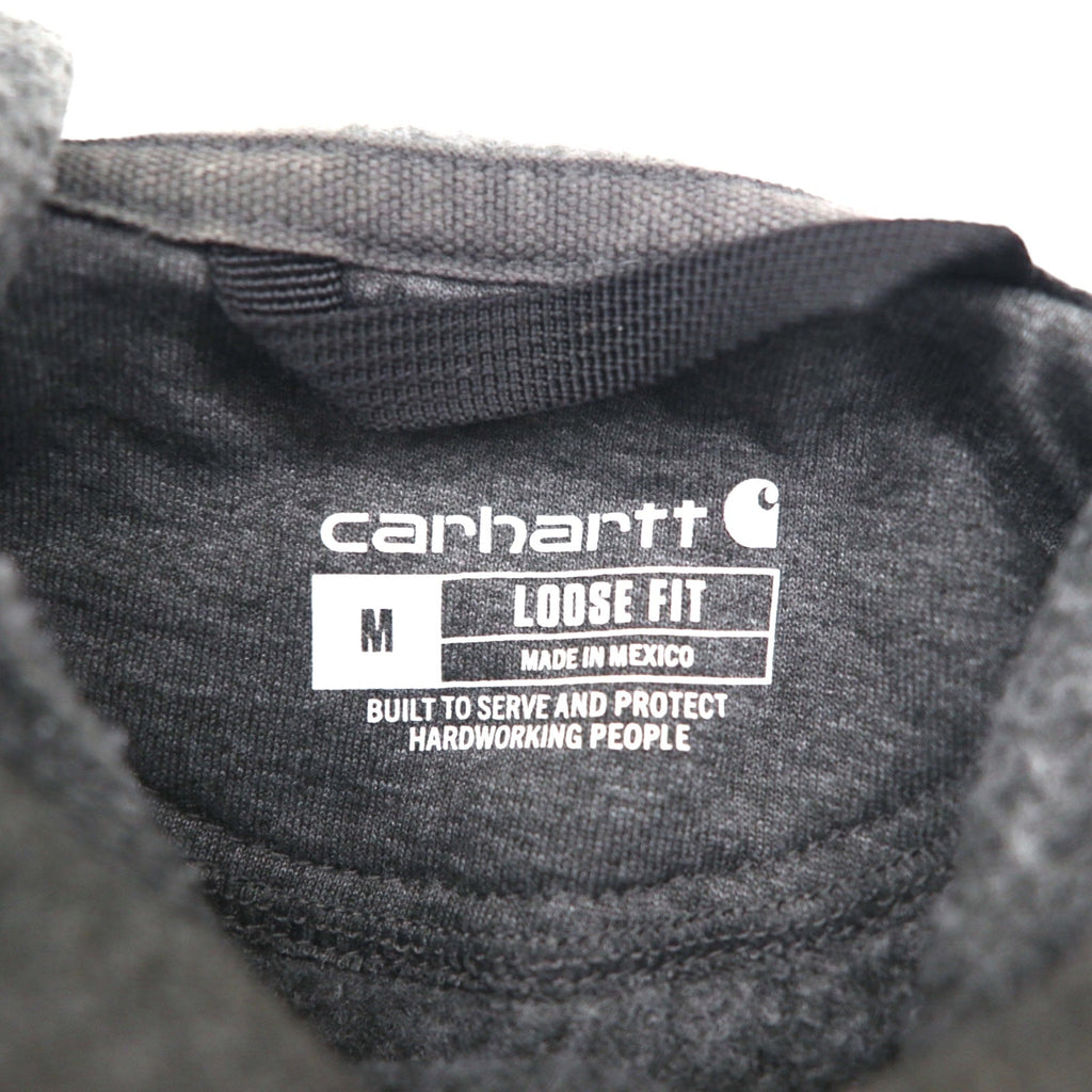 carhartt ルーズフィット ミッドウェイト ロゴ スリーブ フーディー パーカー Loose Fit Midweight M グレー 裏起毛 袖ロゴ K288 メキシコ製