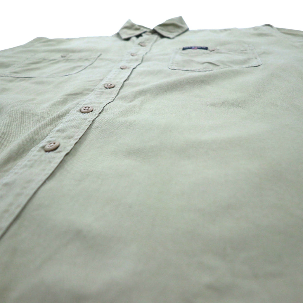 POLO JEANS CO. RALPH LAUREN anni '90 camicia da lavoro in twill Signature L beige taschino sul petto
