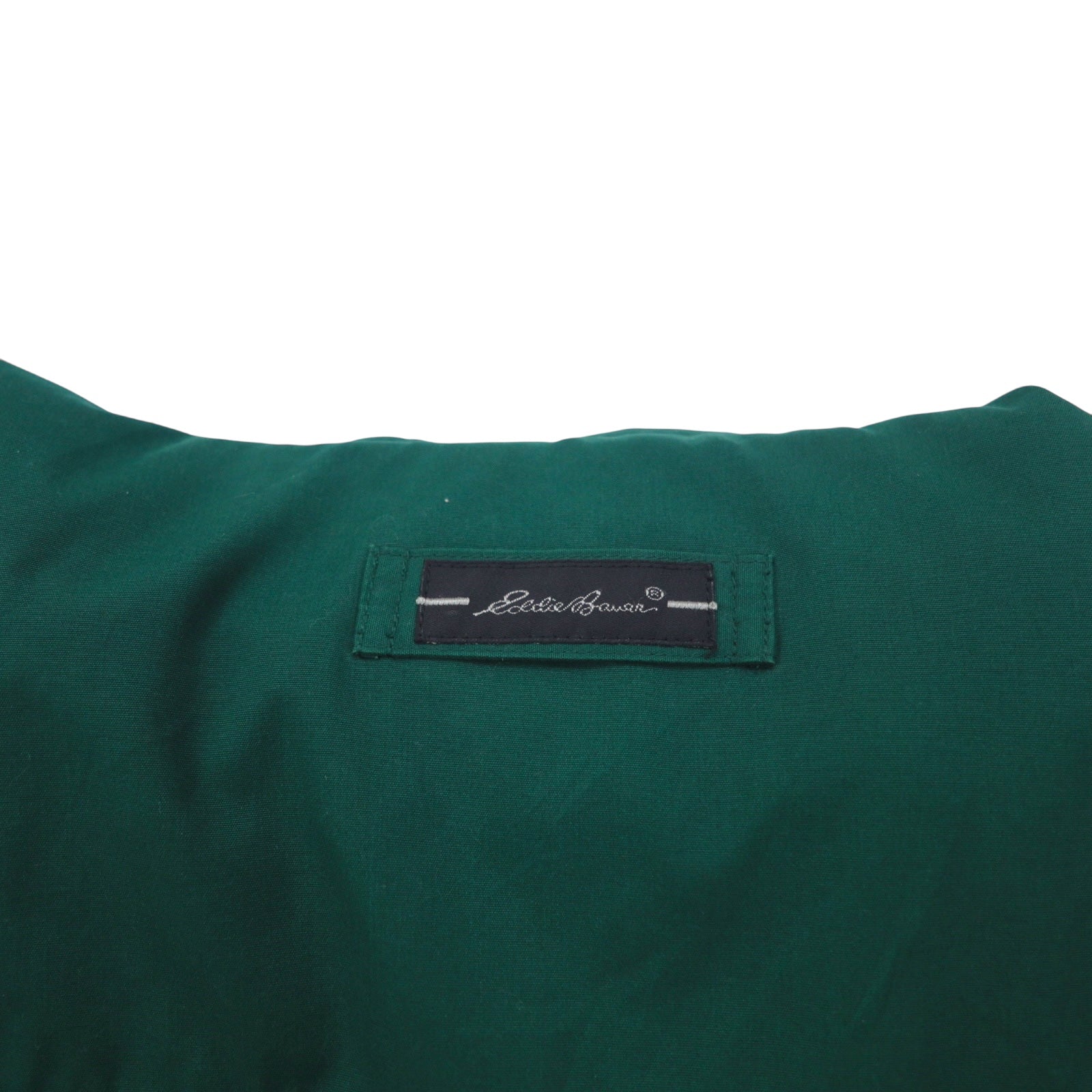 Eddie Bauer Anni '90 65/35 Croce Mountain Parka L Verde Poliestere Cotone Fodera in pile Coulisse Doppia cerniera