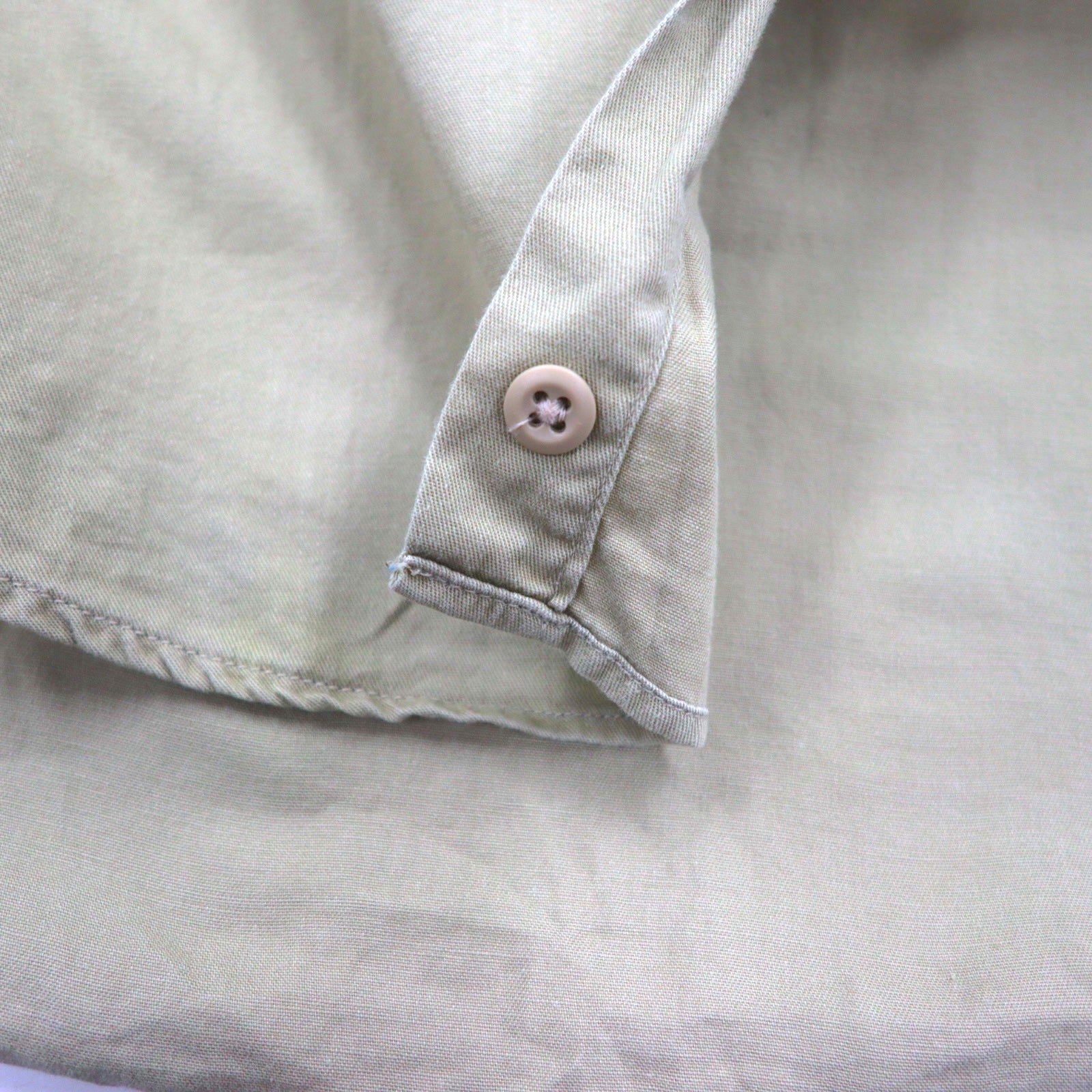 POLO JEANS CO. RALPH LAUREN anni '90 camicia da lavoro in twill Signature L beige taschino sul petto