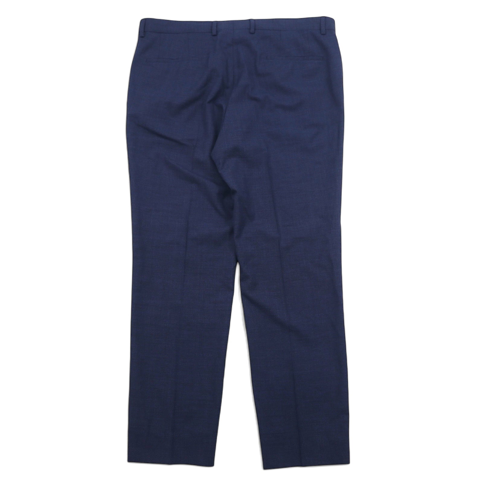HUGO BOSS Pantaloni Tapered con Pieghe Centrali XXL Blu Navy Lana, Prodotto in Turchia