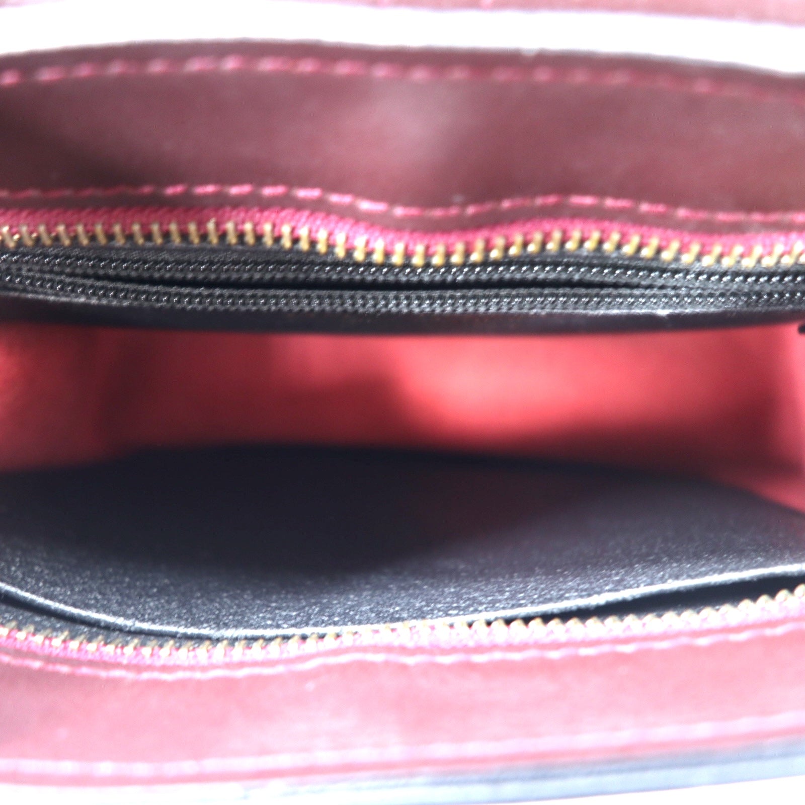 MARCO BIANCHINI Borsa a tracolla in metallo color oro, Made in Italy, pelle bordeaux