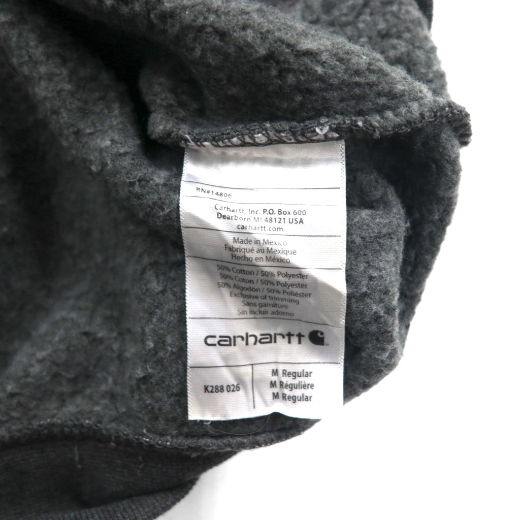 carhartt ルーズフィット ミッドウェイト ロゴ スリーブ フーディー パーカー Loose Fit Midweight M グレー 裏起毛 袖ロゴ K288 メキシコ製