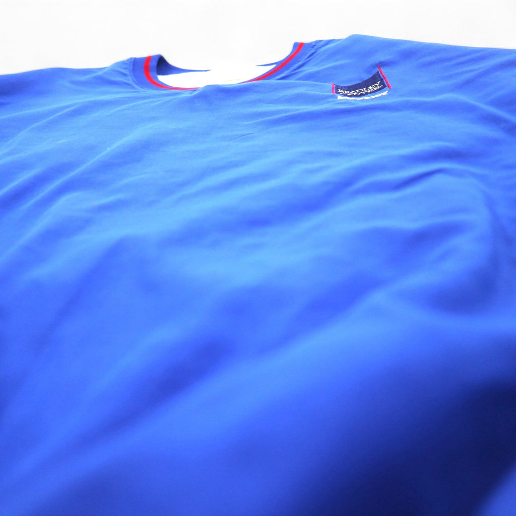 Giacca a vento DeLONG anni '90, fabbricata negli USA, con rifiniture a costine, pullover, in nylon, taglia XL, blu, BRADLEY CENTER