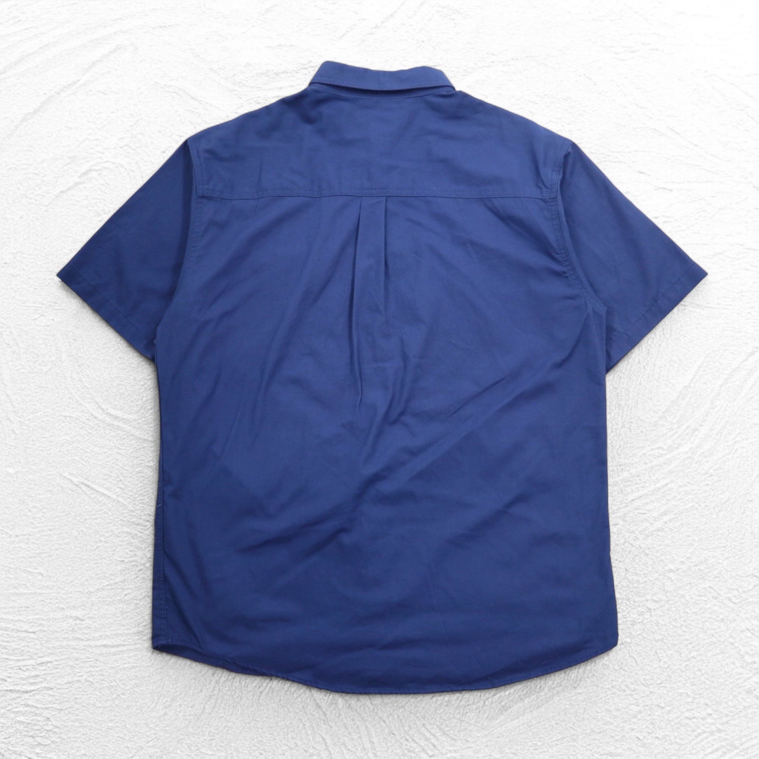 Carhartt camicia da lavoro a maniche corte taglia L, blu navy, cotone, taschino sul petto, ricamo aziendale americano TIMBER 384-19, made in Messico