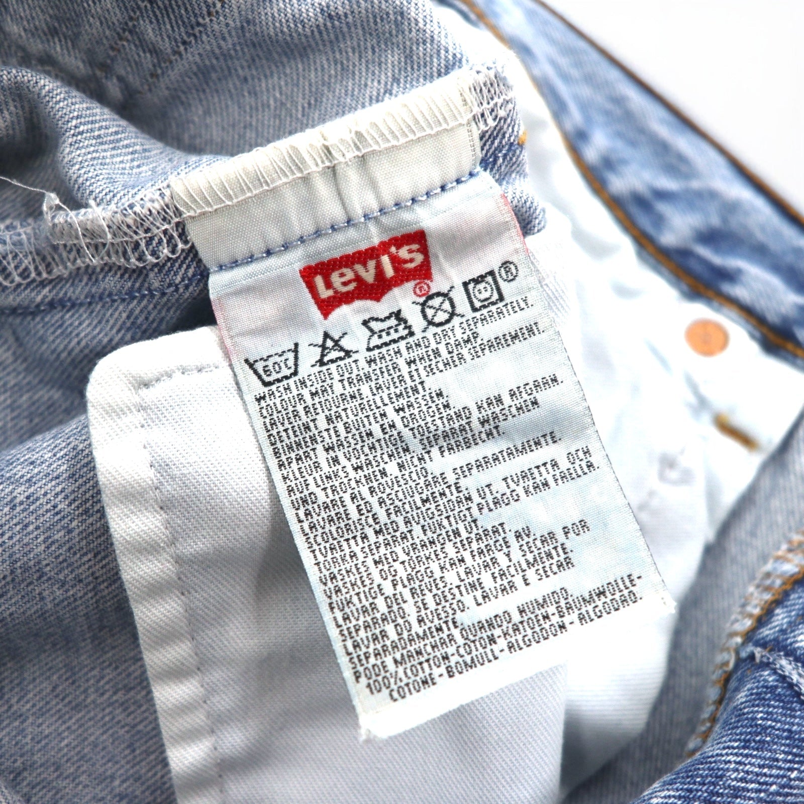 Levi's Anni '90 Jeans Euro Levis 501 Made in Spagna M Blu indaco Chiusura a bottoni 5010114