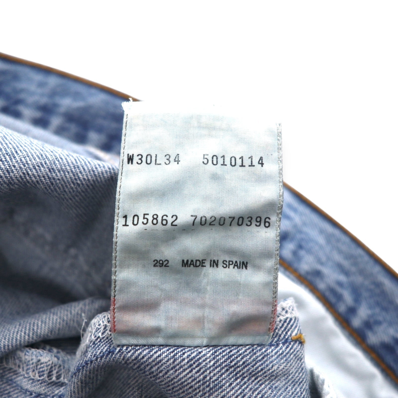 Levi's Anni '90 Jeans Euro Levis 501 Made in Spagna M Blu indaco Chiusura a bottoni 5010114