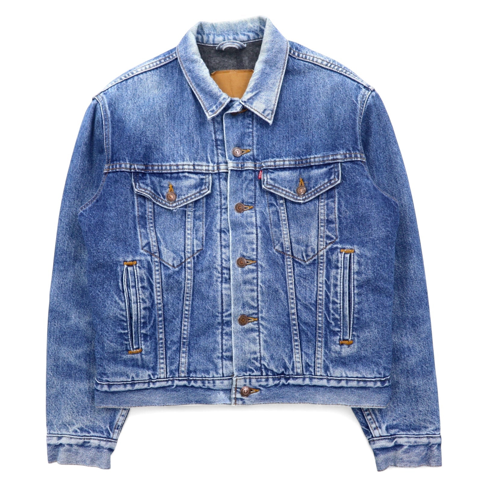 Levi's USA 90s Giacca di jeans blu con fodera a coperta Taglia L Numero bottone 527 Modello 70506-0316