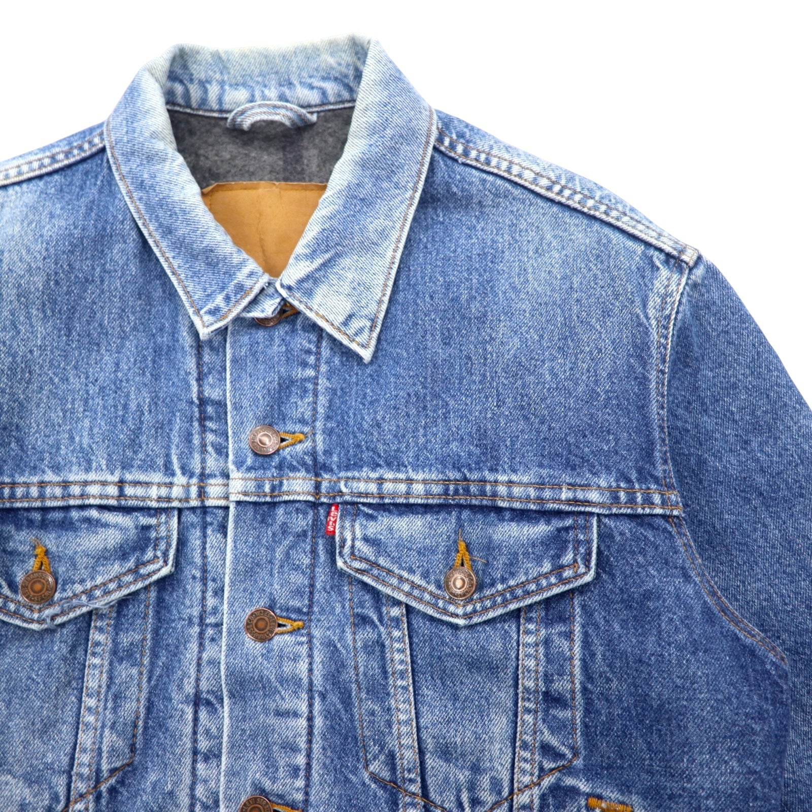 Levi's USA 90s Giacca di jeans blu con fodera a coperta Taglia L Numero bottone 527 Modello 70506-0316