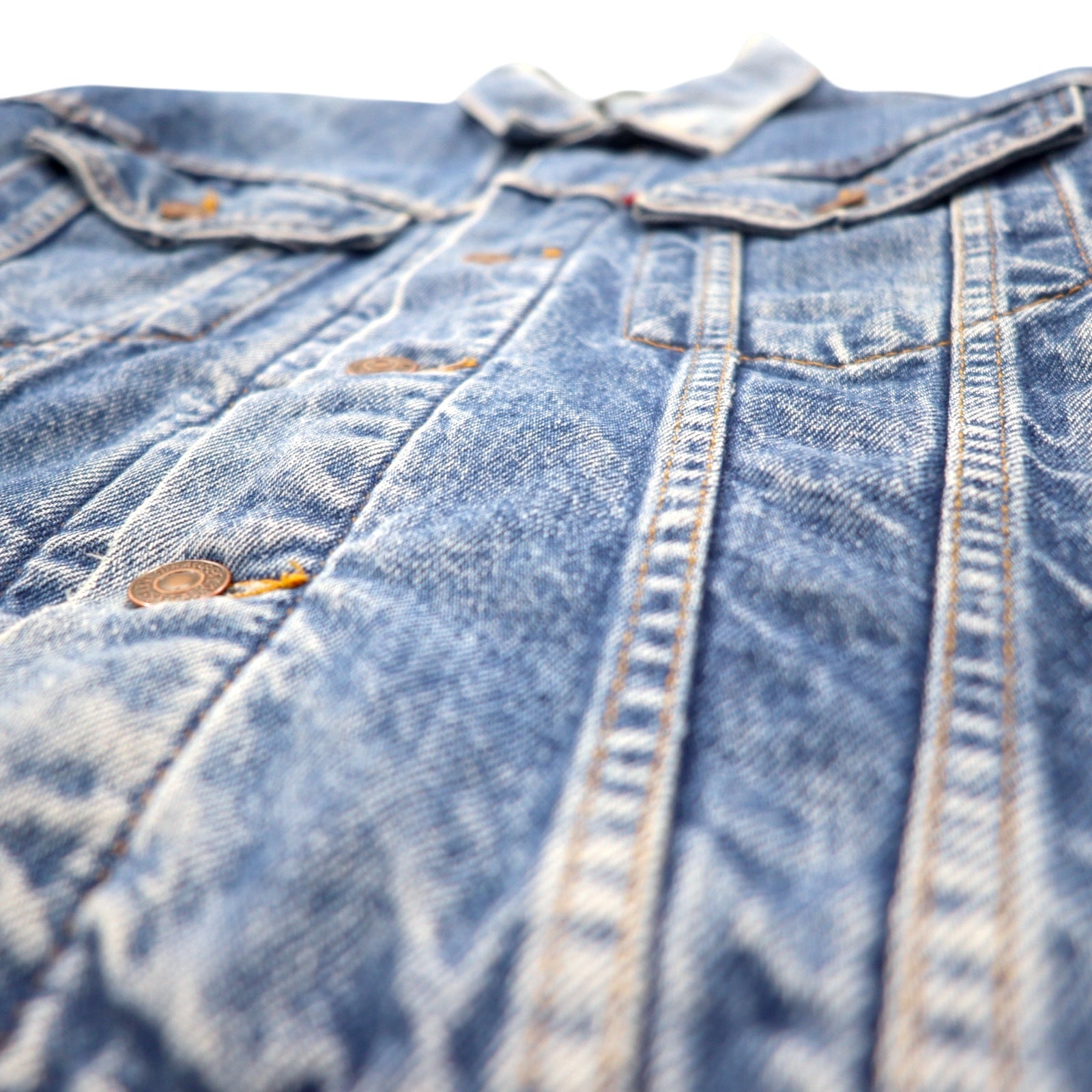 Levi's USA 90s Giacca di jeans blu con fodera a coperta Taglia L Numero bottone 527 Modello 70506-0316