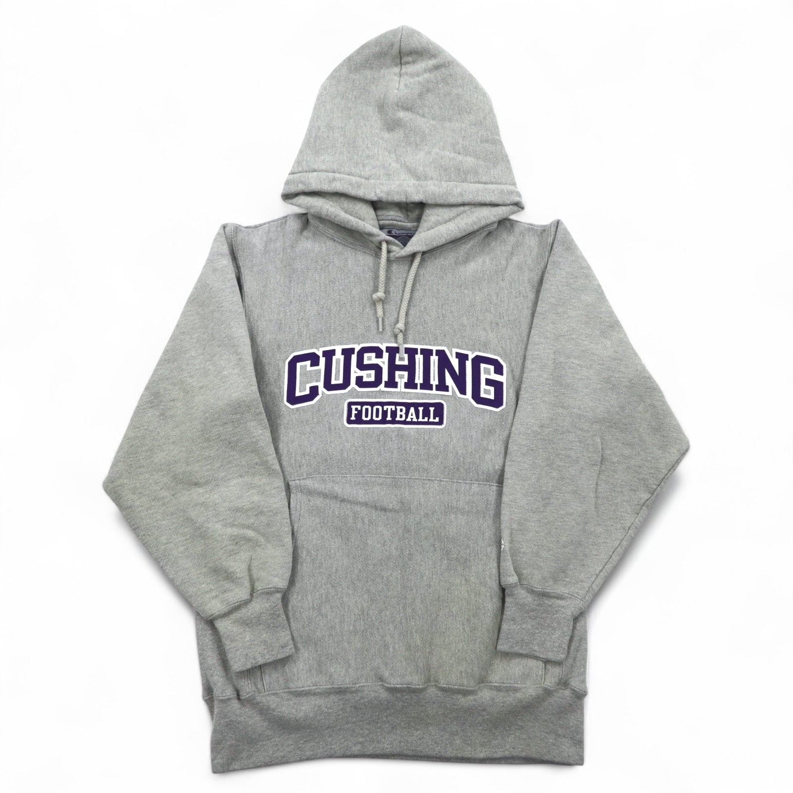 Champion リバースウィーブ REVERSE WEAVE プルオーバーパーカー S グレー カレッジ CUSHING FOOTBALL メキシコ製