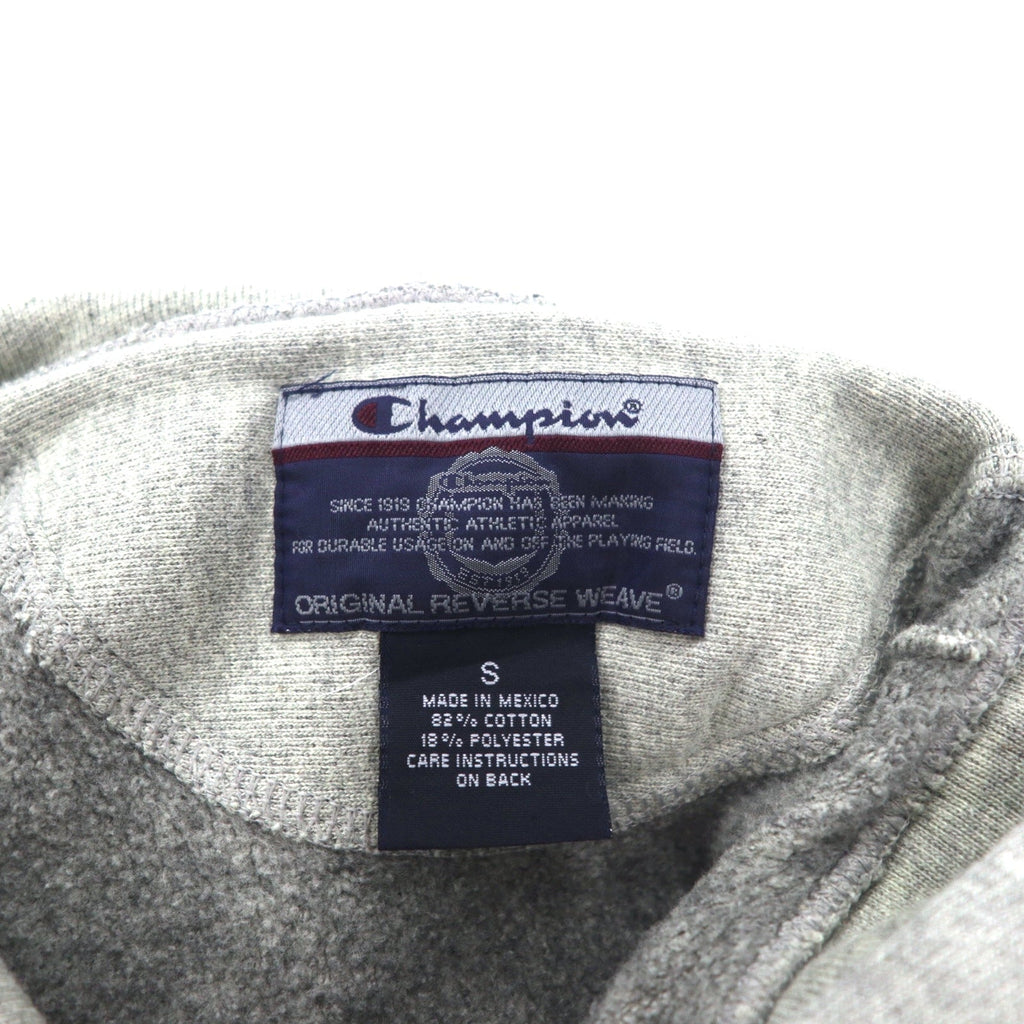 Champion リバースウィーブ REVERSE WEAVE プルオーバーパーカー S グレー カレッジ CUSHING FOOTBALL メキシコ製
