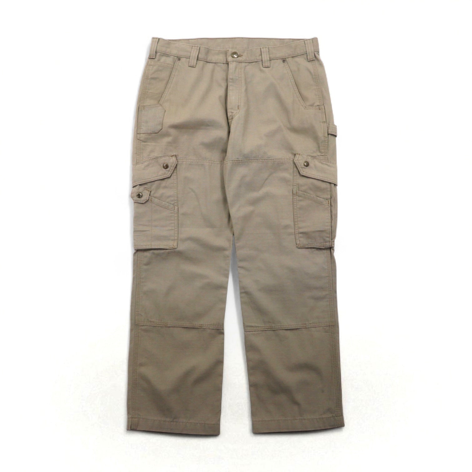 Carhartt Pantaloni cargo da lavoro Relaxed Fit in ripstop con doppia cucitura sulle ginocchia L beige COTTON RIPSTOP RELAXED FIT DOUBLE-FRONT CARGO WORK PANT B342 DES