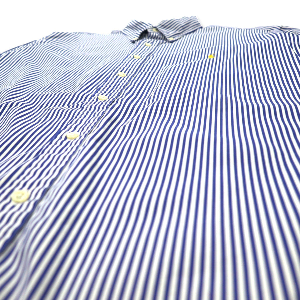 RALPH LAUREN Camicia Button Down XXL Blu a Righe Cotone Ricamo Small Pony