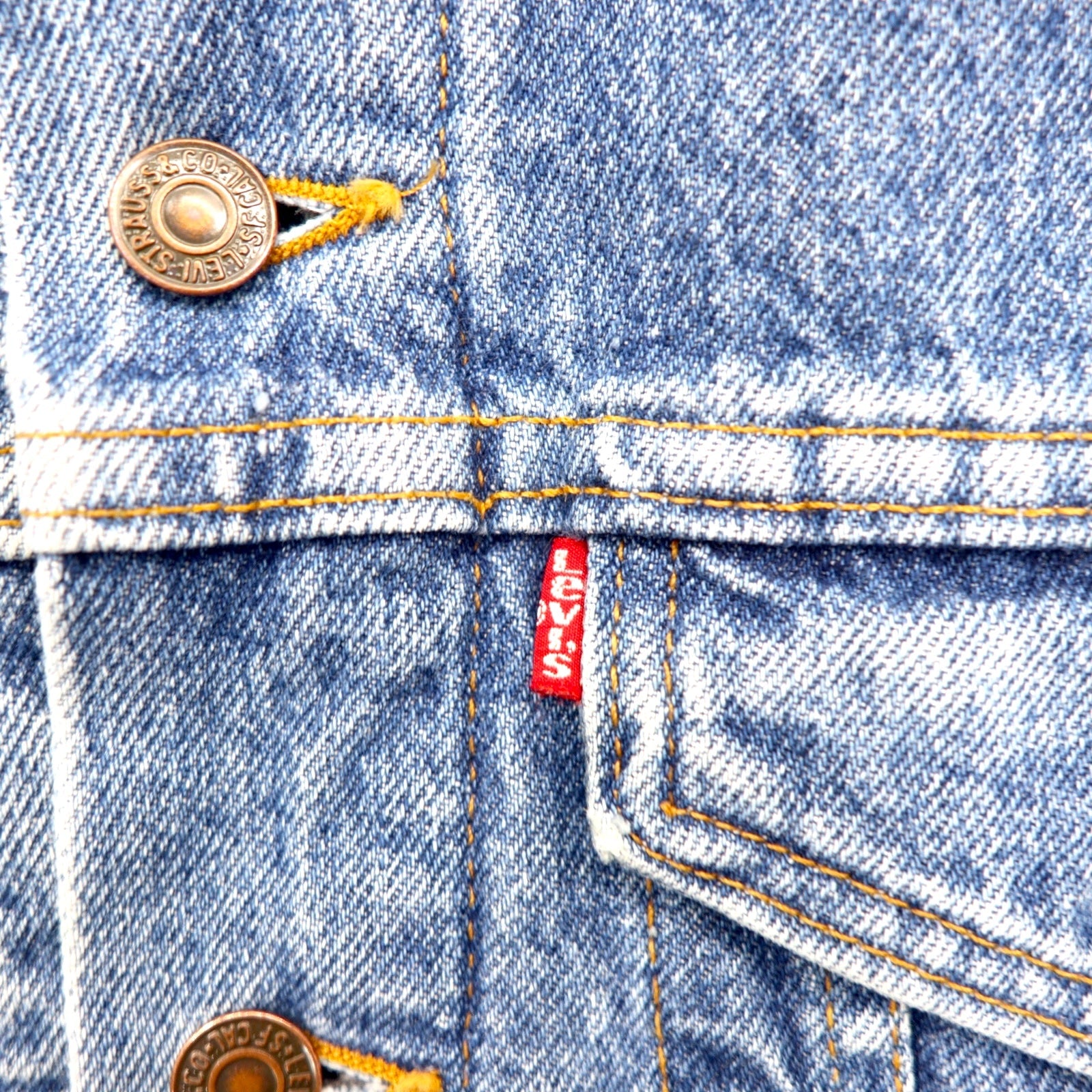 Levi's USA 90s Giacca di jeans blu con fodera a coperta Taglia L Numero bottone 527 Modello 70506-0316