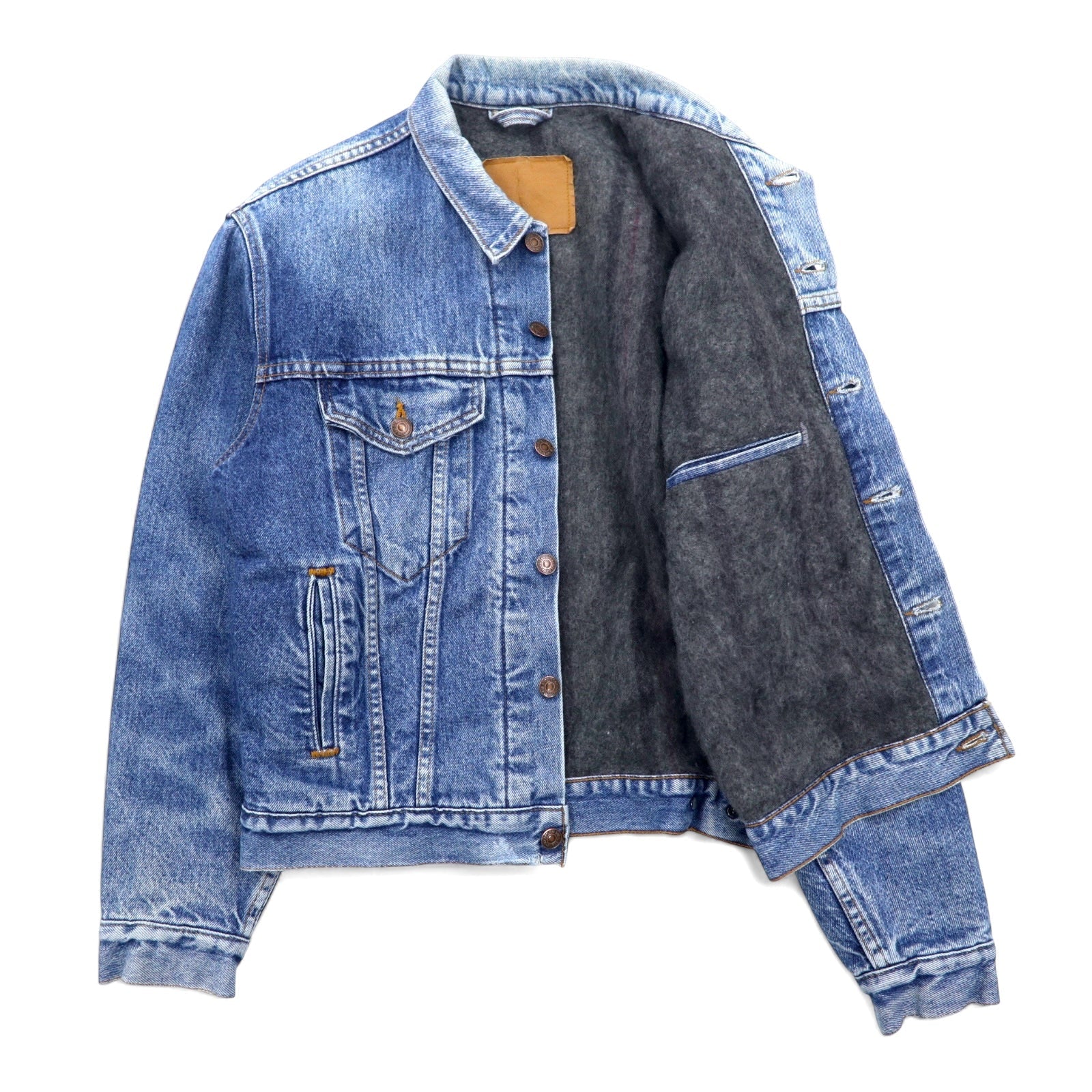 Levi's USA 90s Giacca di jeans blu con fodera a coperta Taglia L Numero bottone 527 Modello 70506-0316