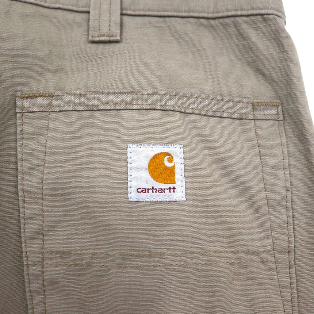Carhartt Pantaloni cargo da lavoro Relaxed Fit in ripstop con doppia cucitura sulle ginocchia L beige COTTON RIPSTOP RELAXED FIT DOUBLE-FRONT CARGO WORK PANT B342 DES
