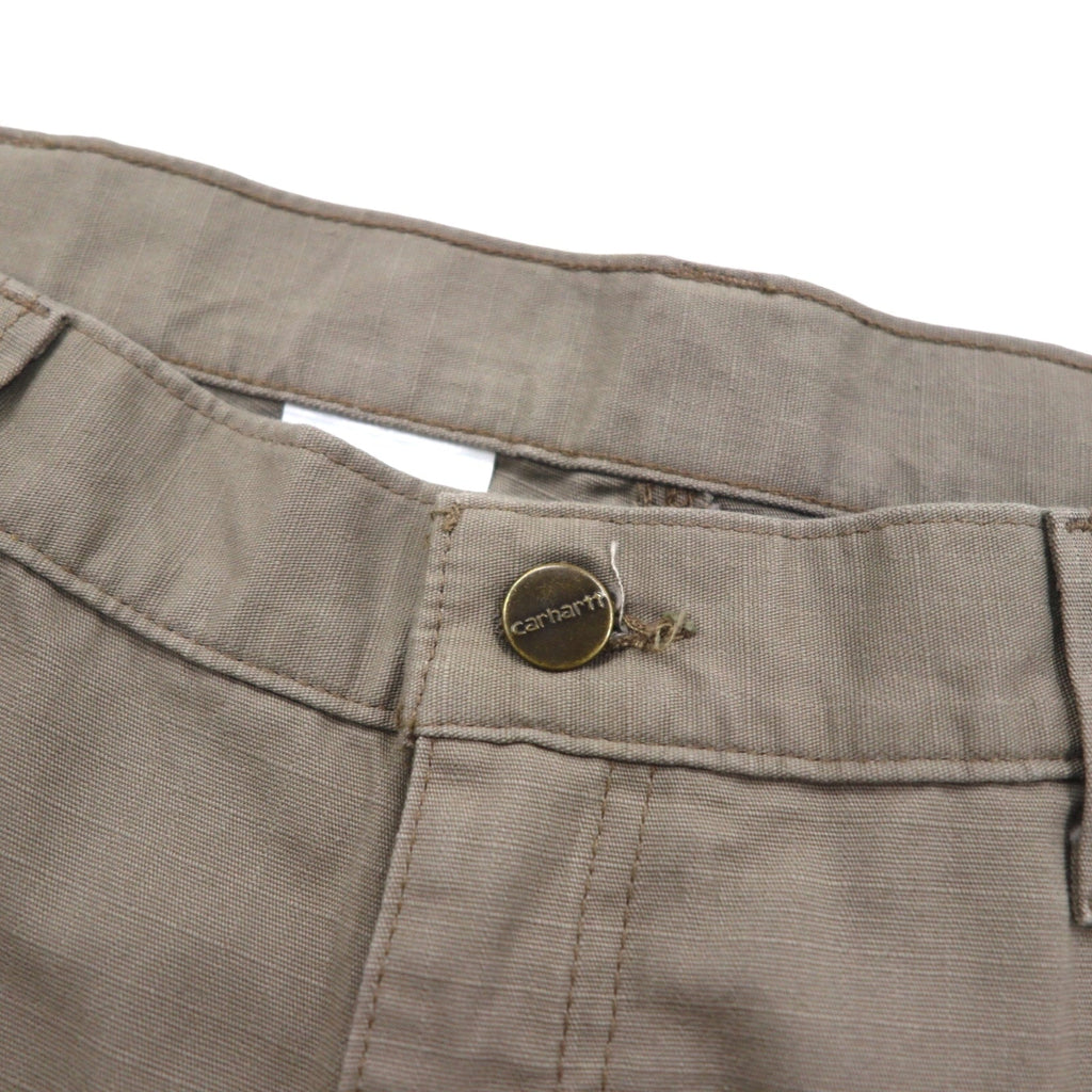 Carhartt Pantaloni cargo da lavoro Relaxed Fit in ripstop con doppia cucitura sulle ginocchia L beige COTTON RIPSTOP RELAXED FIT DOUBLE-FRONT CARGO WORK PANT B342 DES