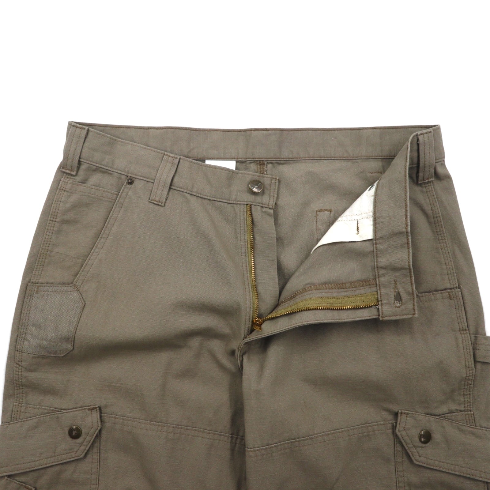 Carhartt Pantaloni cargo da lavoro Relaxed Fit in ripstop con doppia cucitura sulle ginocchia L beige COTTON RIPSTOP RELAXED FIT DOUBLE-FRONT CARGO WORK PANT B342 DES