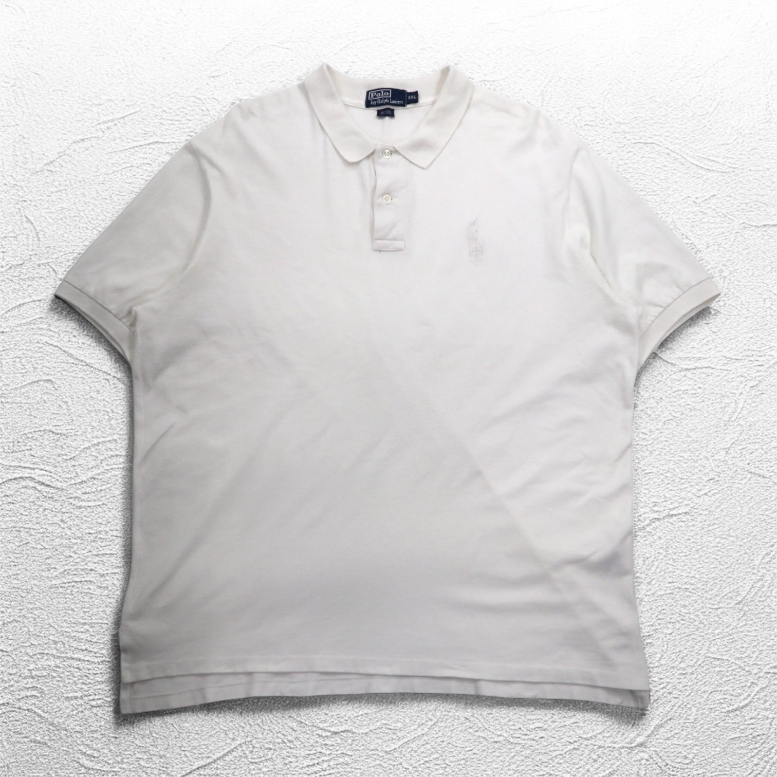 Polo by Ralph Lauren anni '90 Polo 2XL taglia grande bianca piquet ricamo pony