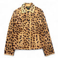 UNITED ARROWS SLITZ ハラコ ライダース ジャケット S ベージュ レオパード 牛革 総柄 アニマル