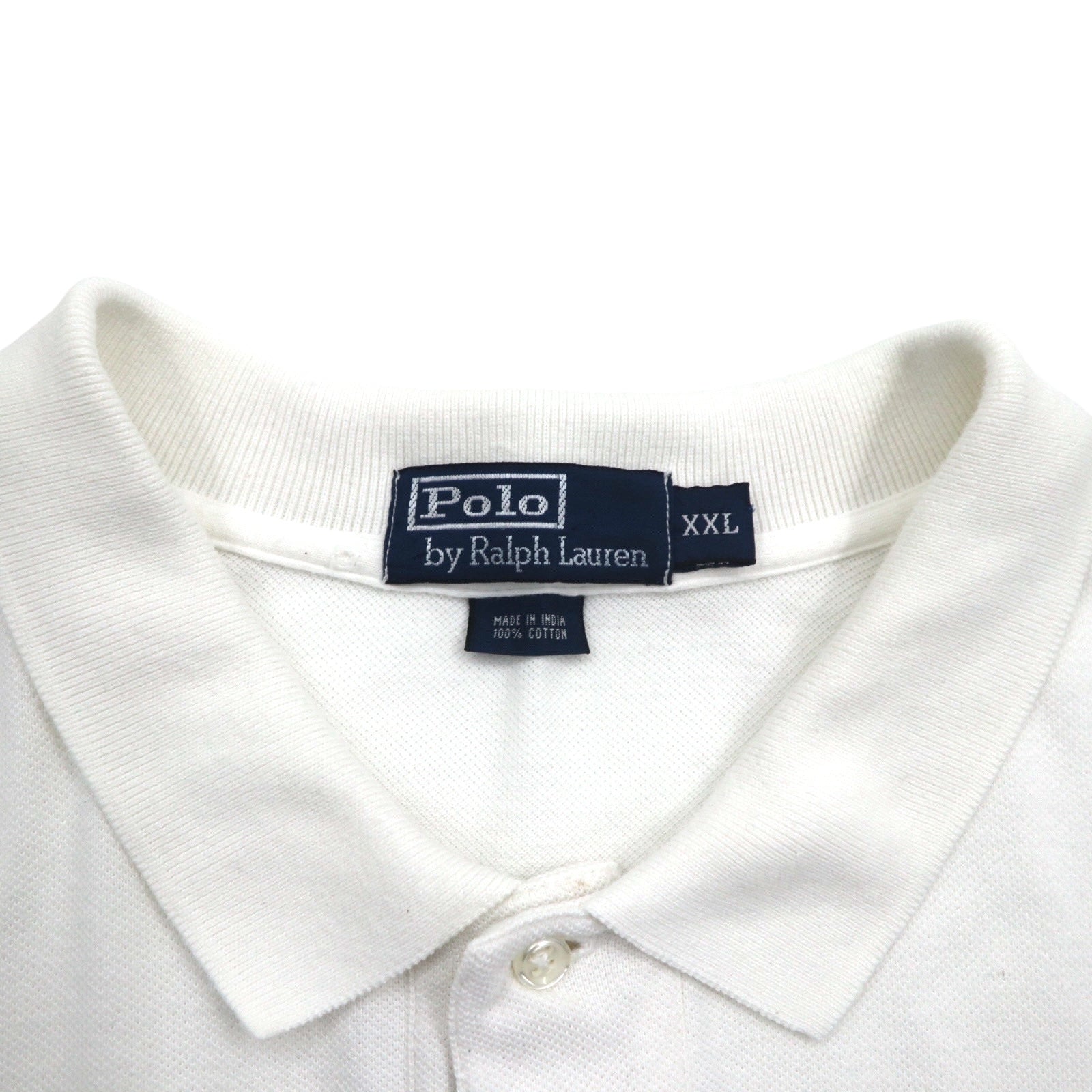Polo by Ralph Lauren anni '90 Polo 2XL taglia grande bianca piquet ricamo pony