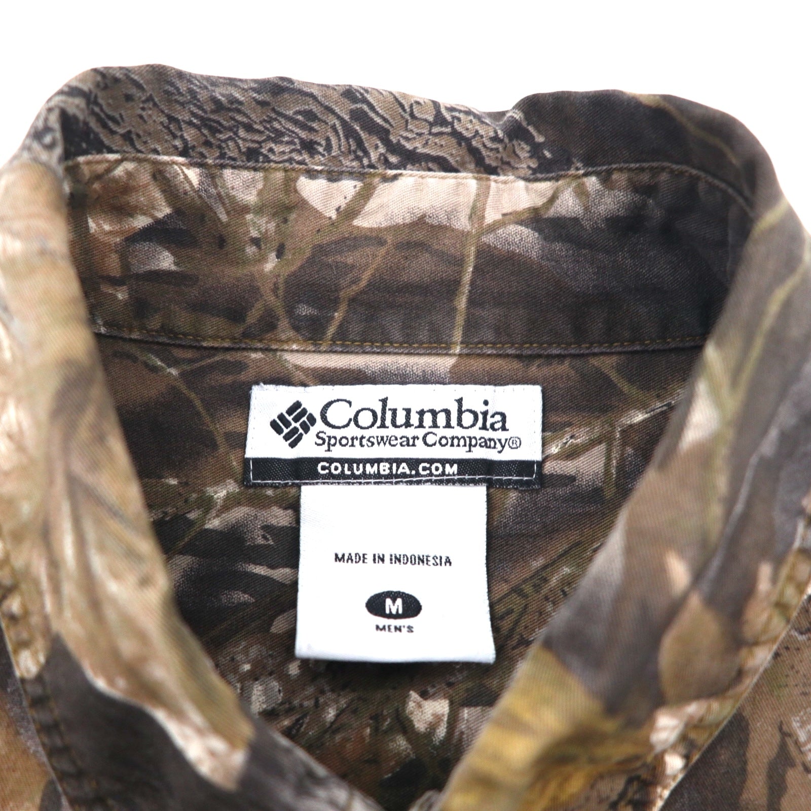Columbia RealTree Camo Button-Down Work Shirt M Cachi Cotone HM7009