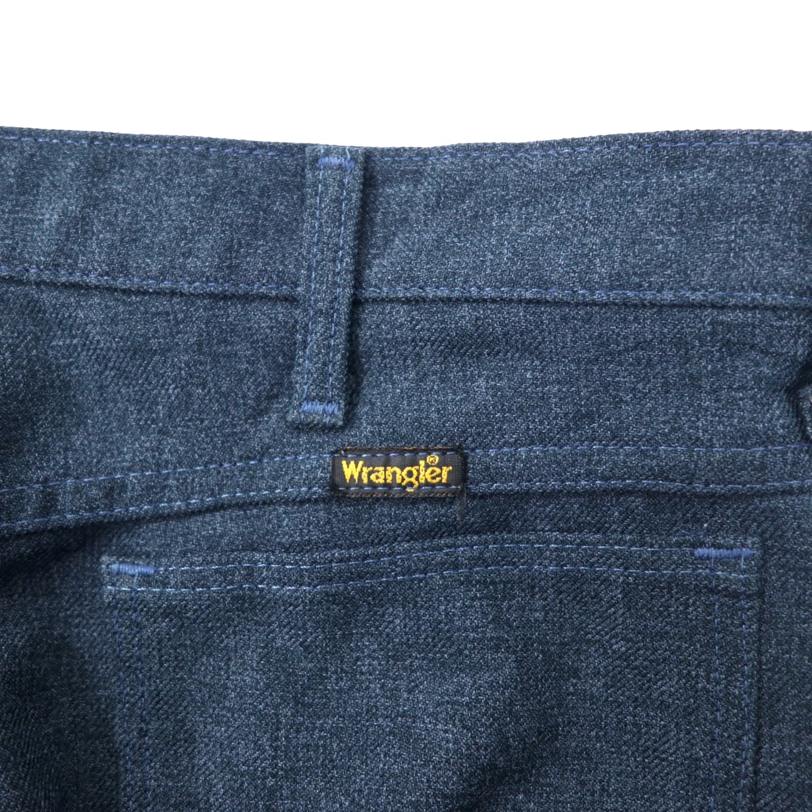 Wrangler Anni '90 Rancher Pants L Blu Marino Poliestere Pieghe Centrali