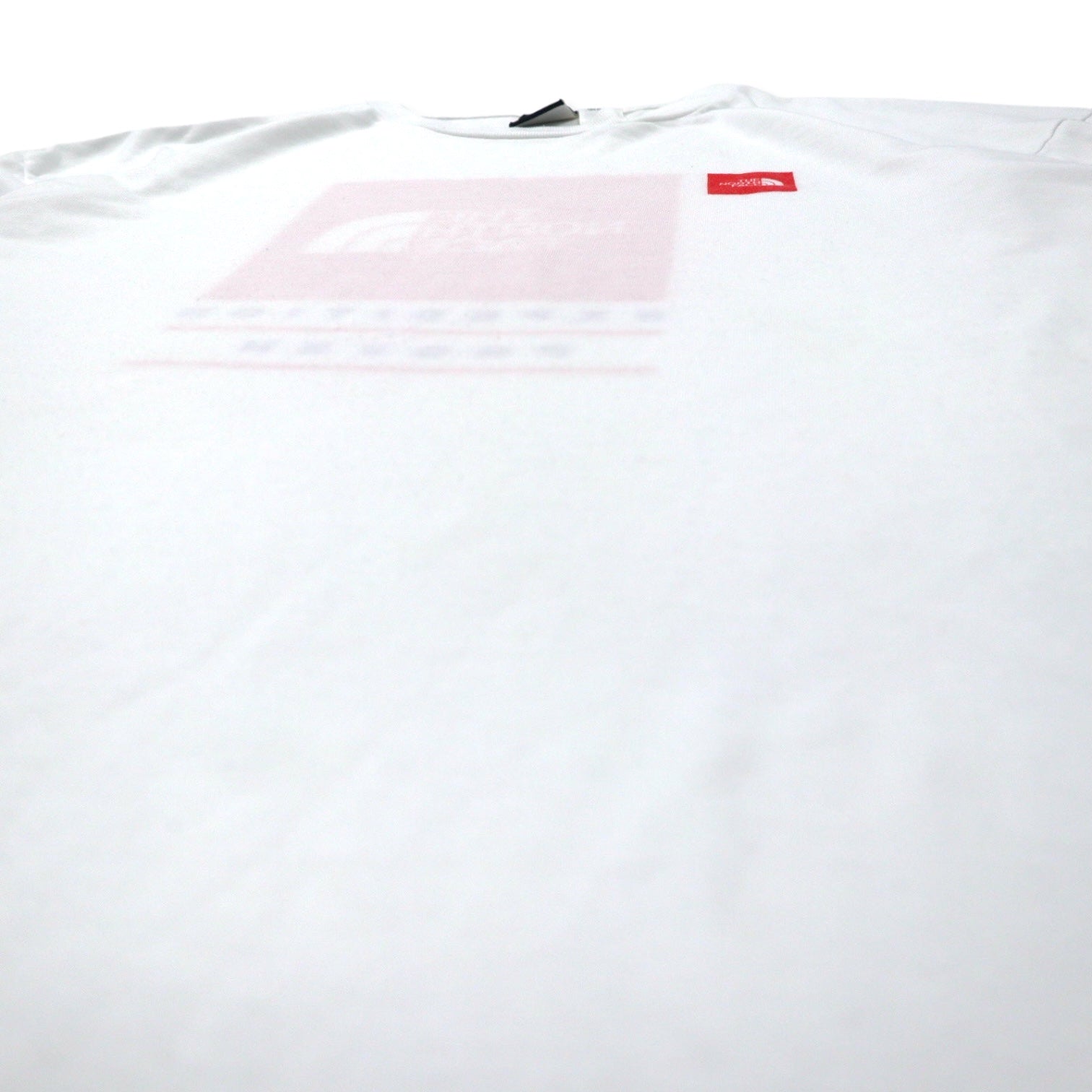 THE NORTH FACE T-shirt con stampa logo a scatola, prodotto negli USA, taglia XL, bianca, in poliestere, taglia grande