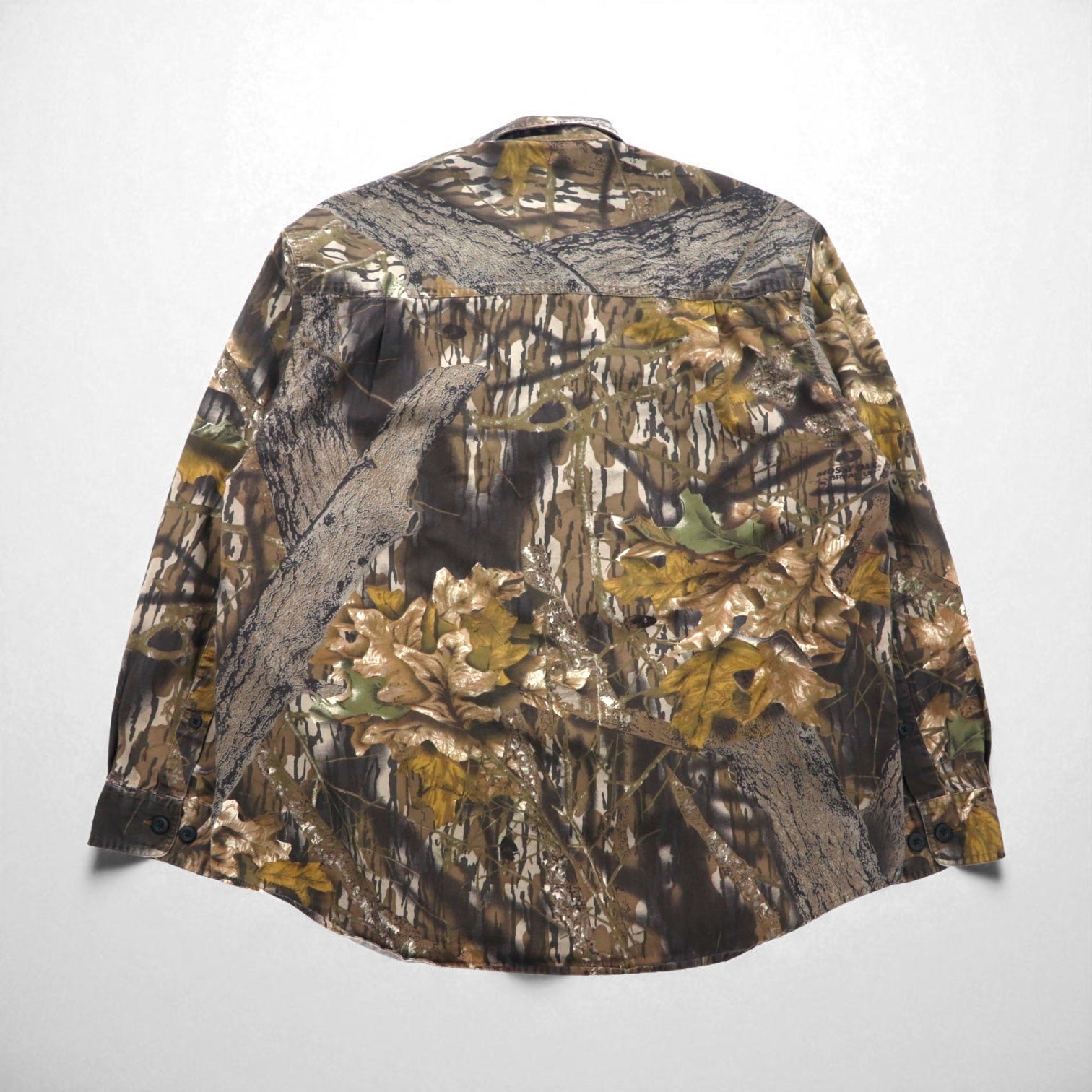 Columbia RealTree Camo Button-Down Work Shirt M Cachi Cotone HM7009