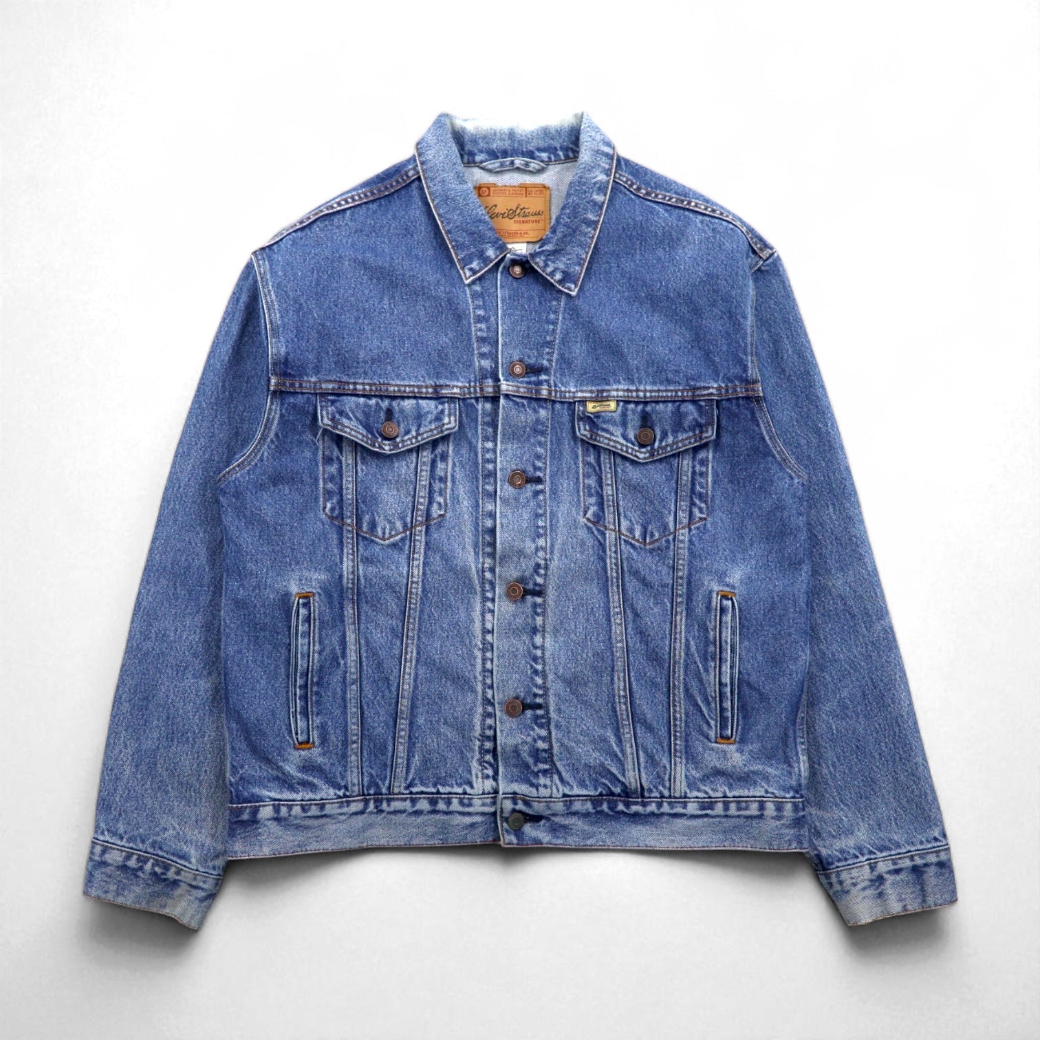 Giacca in denim Levi's SIGNATURE Trucker Type 3 Giallo L Indigo Blue