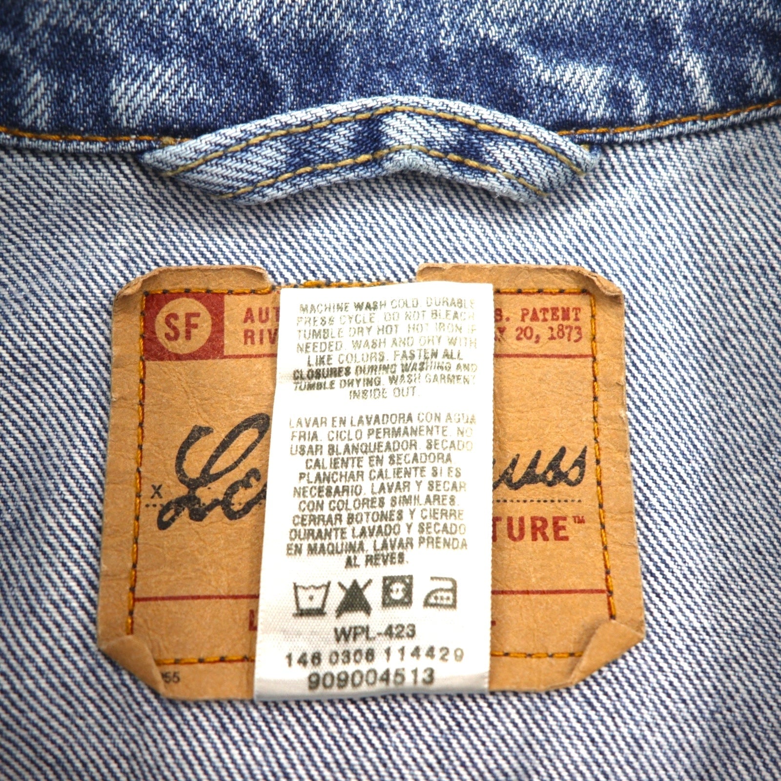 Giacca in denim Levi's SIGNATURE Trucker Type 3 Giallo L Indigo Blue