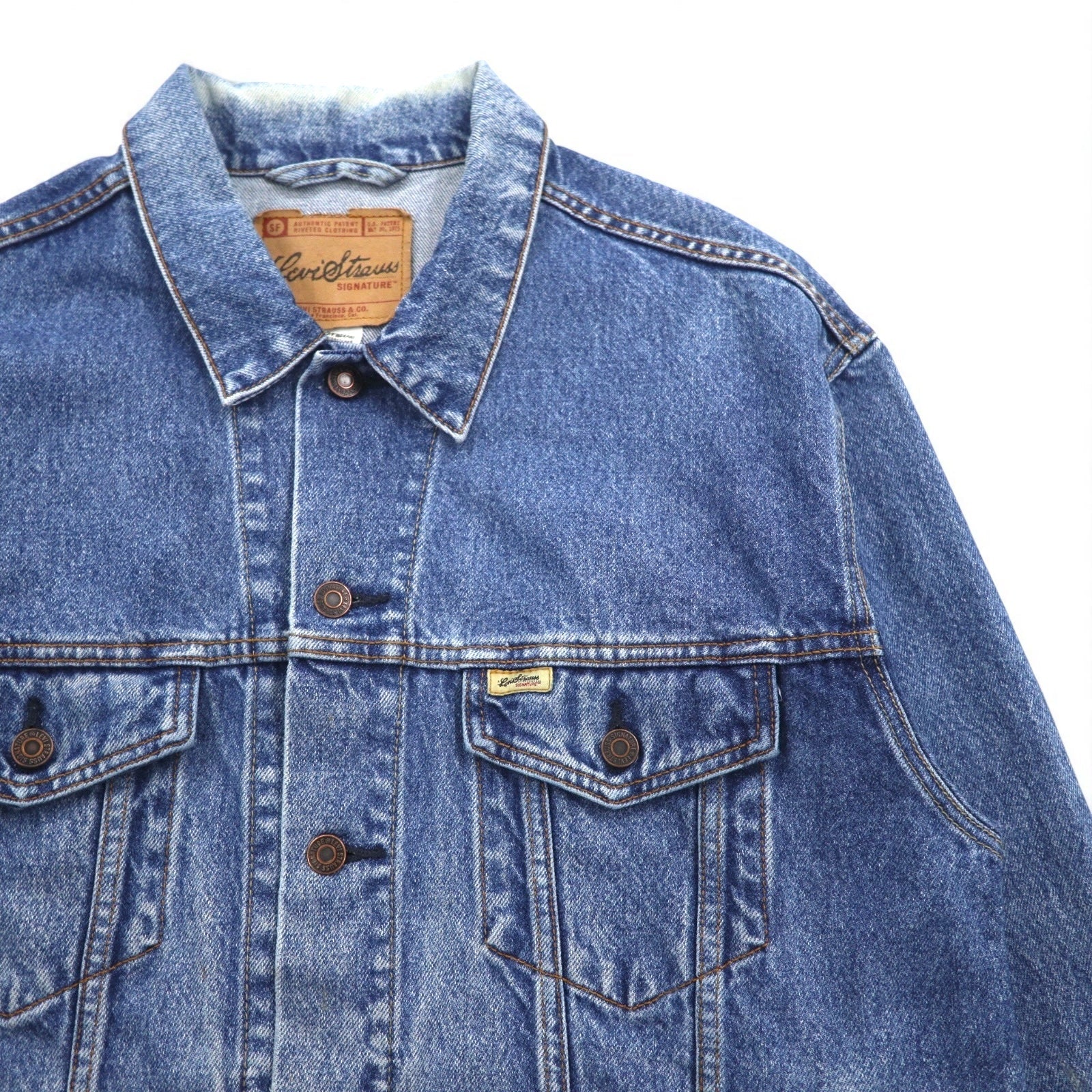 Giacca in denim Levi's SIGNATURE Trucker Type 3 Giallo L Indigo Blue