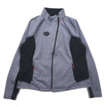 HARLEY DAVIDSON Giacca Softshell Maglia L Grigio Elasticizzato Foro per Pollice Doppia Cerniera