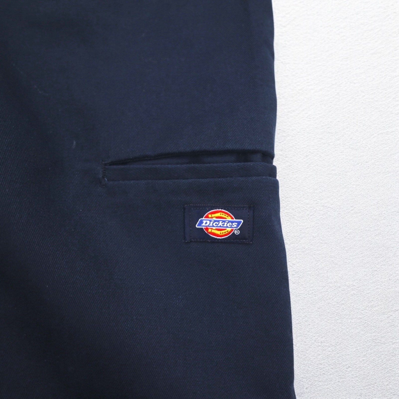 Dickies Loose Fit, gamba larga, pantaloni da lavoro, chino, taglia L, blu navy, modello 85283DN, Made in Honduras