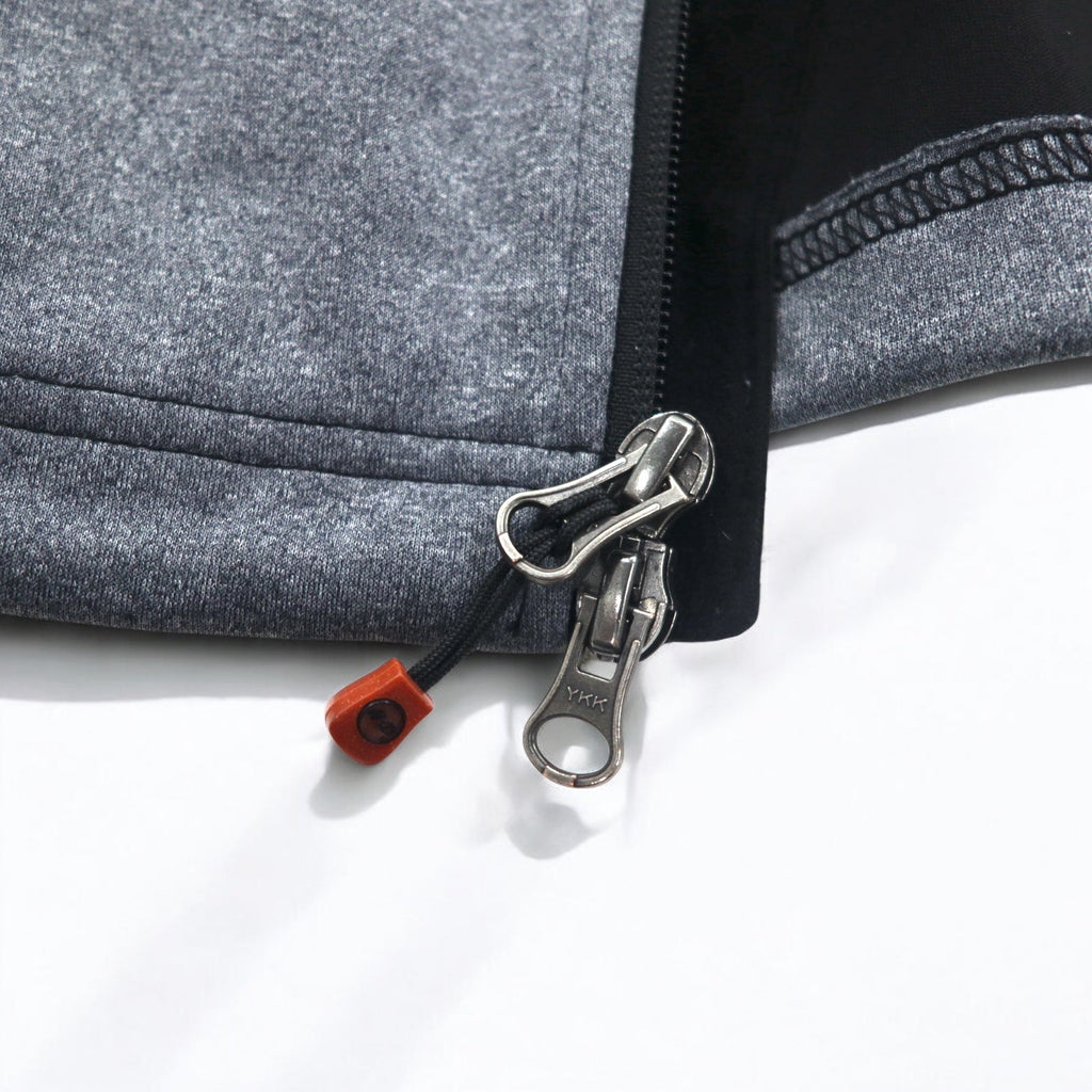HARLEY DAVIDSON Giacca Softshell Maglia L Grigio Elasticizzato Foro per Pollice Doppia Cerniera