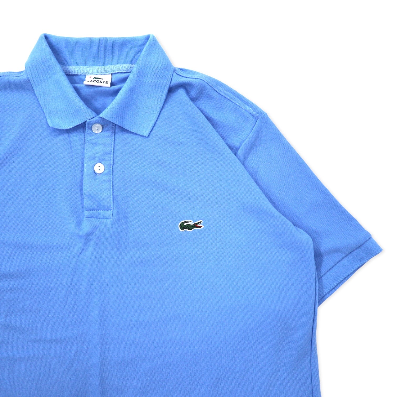 LACOSTE Polo Blu Cotone Poliestere Design francese Logo ricamato
