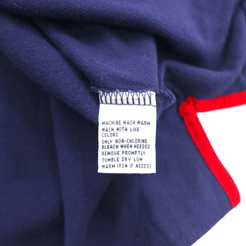 Polo by Ralph Lauren 90年代 ポロプレイヤー刺繍 ポロシャツ M ネイビー コットン 鹿の子