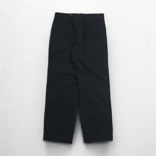 50s Vintage Trousers サイドライン スラックスパンツ L ブラック CONMARジッパー サスペンダーボタン