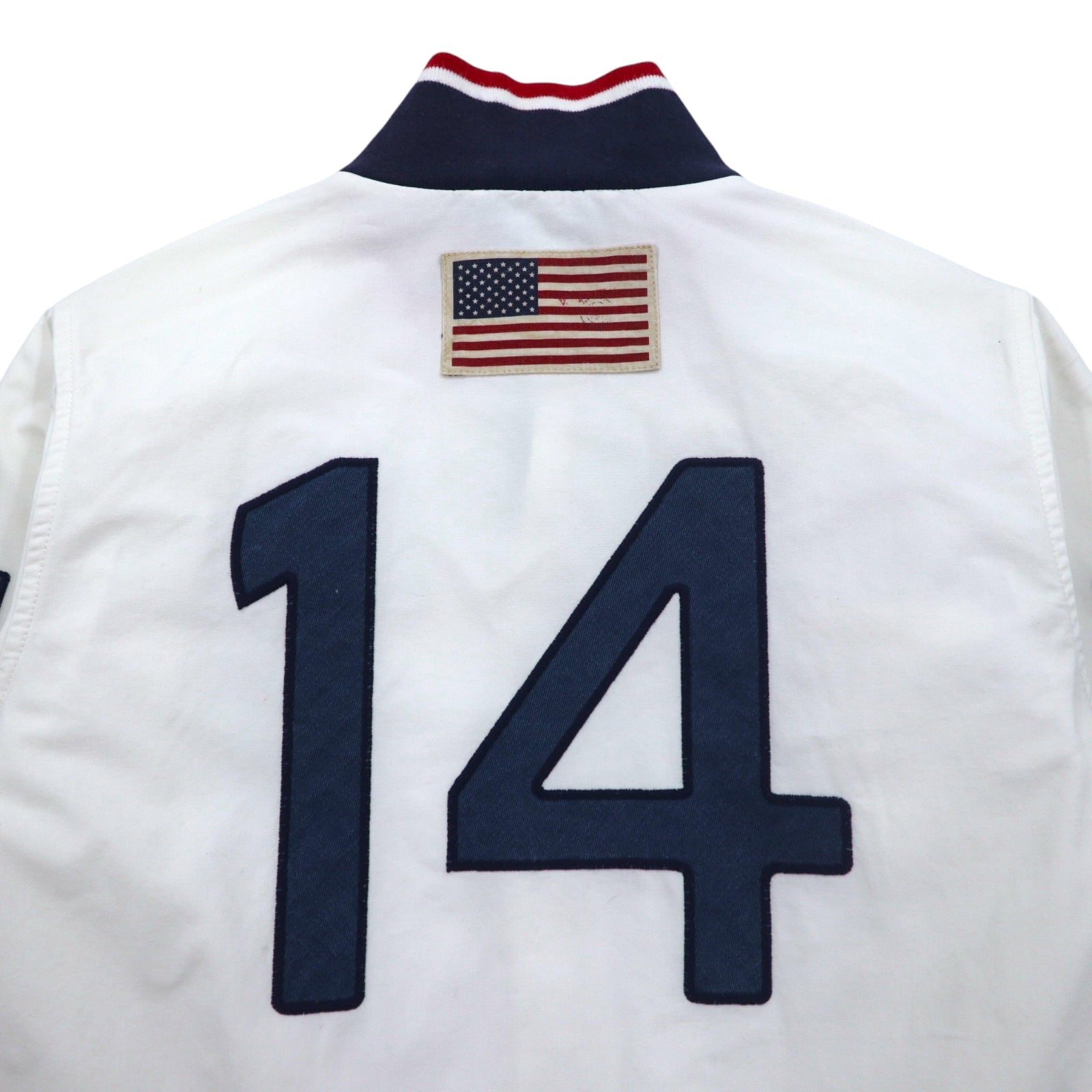 Polo by Ralph Lauren スポーツジャケット M ホワイト トリコロール TALONジップ USA ナンバリング