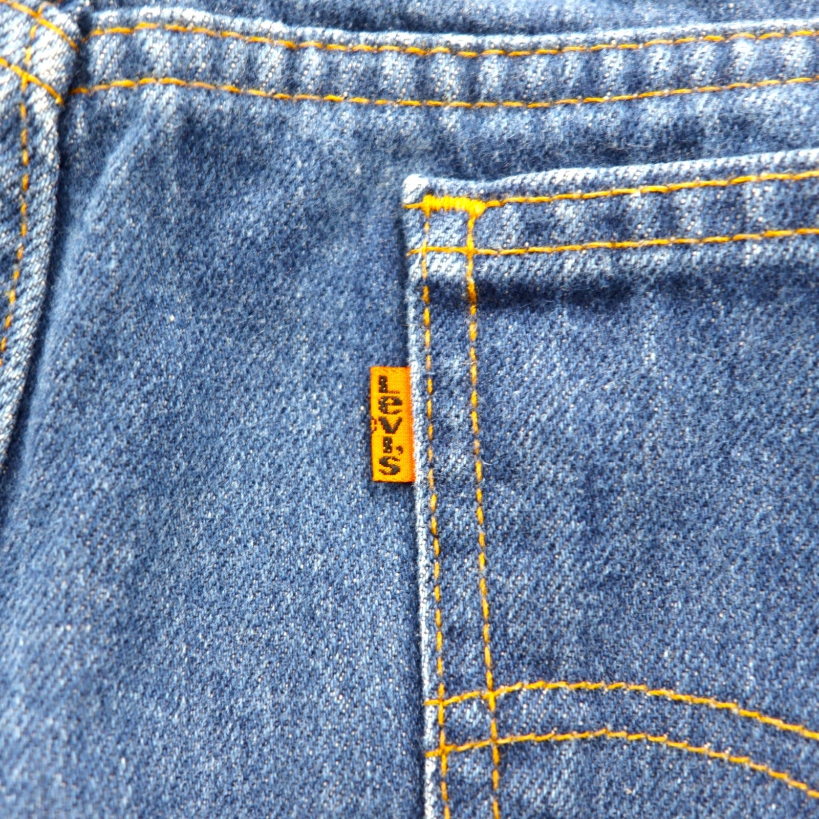 Levi's Anni '90 USA 506 Orange Tab Jeans Tapered XL Indaco Blu Chiusura con Cerniera 40506 0202